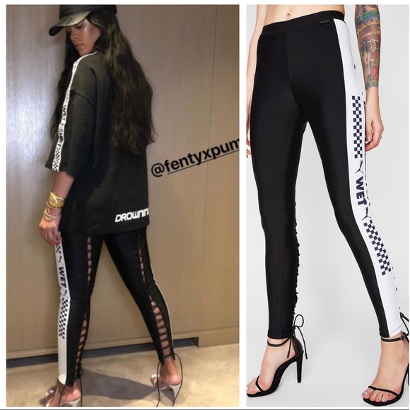 Rihanna FENTY Puma Leggings Back Lace-Up NWT - Picture 3 of 6